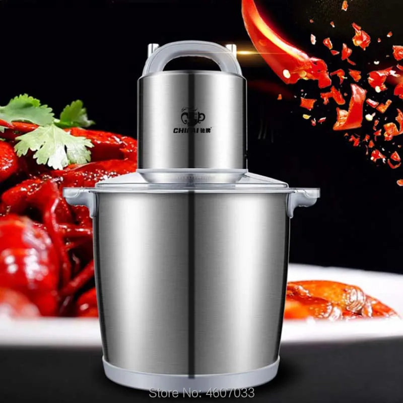 10L Commerciële Vleesmolen Roestvrij Staal Voedsel Crusher Grote Capaciteit Vulling Machine Mincer Keuken Chopper Voor Hotel Thuis