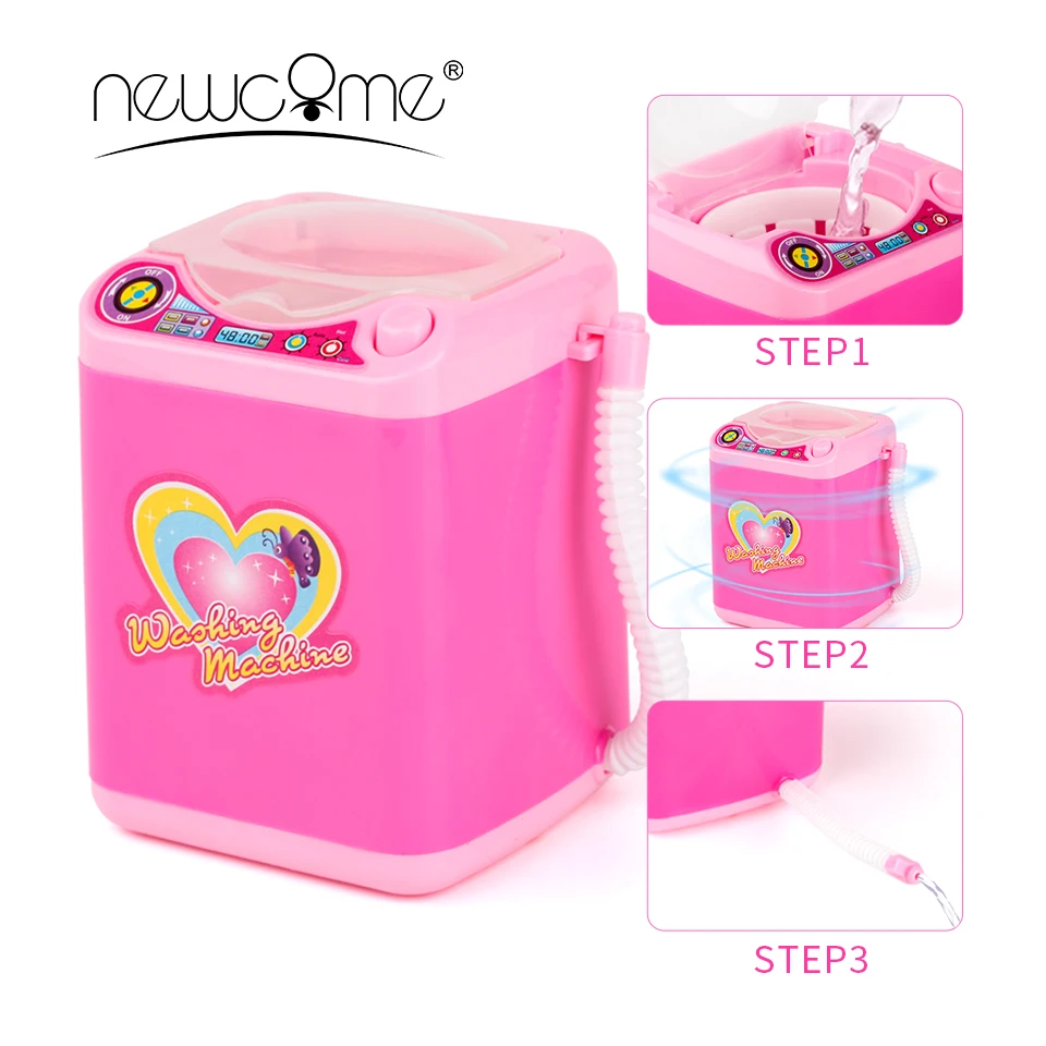 NEWCOME Mini Electric Washing Machine Makeup Brush Cleaner Device Automatic Cleaning Washing Machine Mini Toy