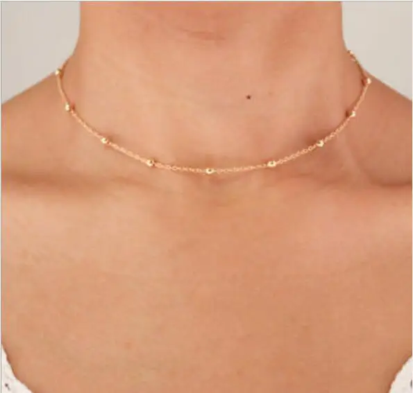 Aihua Heißer Verkauf Hohl Dreieck Herzen Mond Sterne Halsketten für Frauen Colliers Kette Halsketten Bijoux Collier Femme – Detail 6