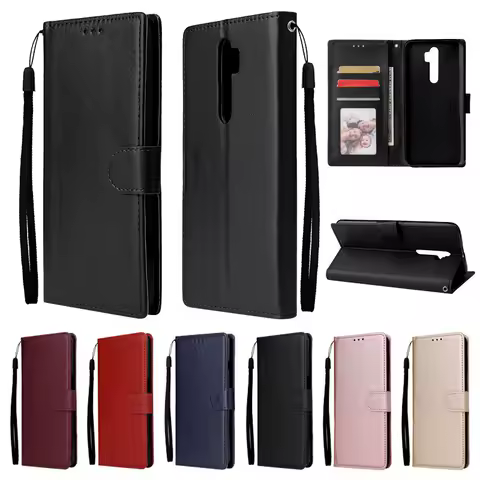 Leather Flip Case For OPPO A9 A5 2020 Realme 3 5 Pro XT X50 X2 Pro Reno Z 2Z 3 Pro Ace A91 A81 A31 2020 F15 F11 Pro Case Cover