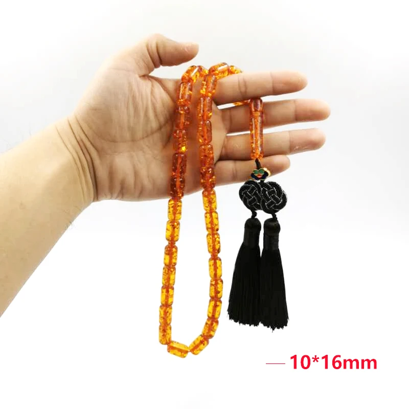 2020 Tasbih ambers color misbaha 33 45 66 99Beads Turkey Resin Muslim rosary handmade tassel Islam Fashion Saudi arabic bracelet