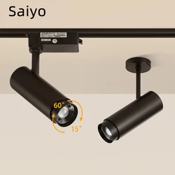 Focus lamp Adjustable Zoom Led Rail Track Lamps Spotlight Hotel Clothing Store Exhibition Spotlight COB Focusing Track Light