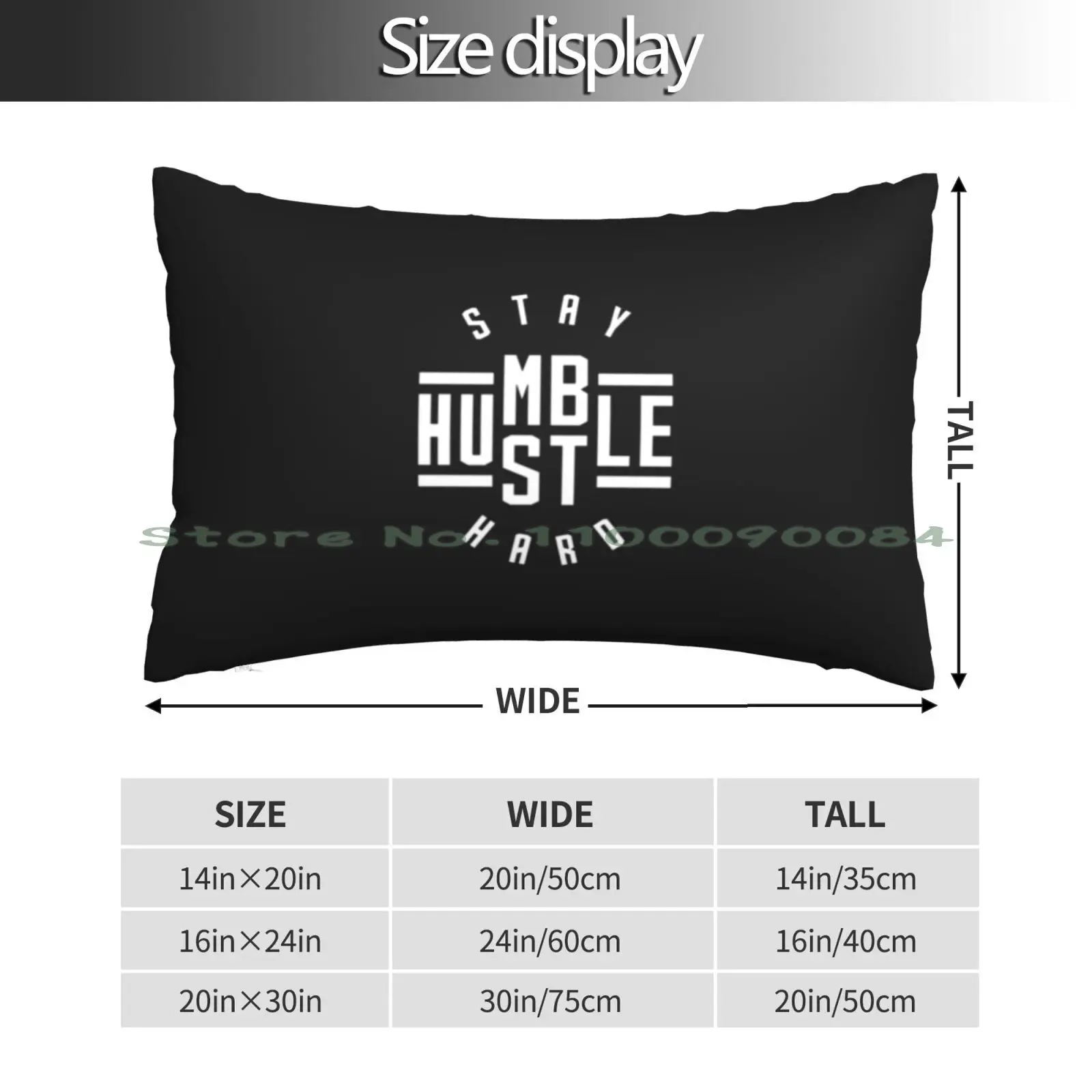 Stay Humble Hustle Hard Pillow Case 20x30 50*75 Sofa Bedroom Humble Rick Ross Hip Hop Money Motivation Inspired Happy Ceo