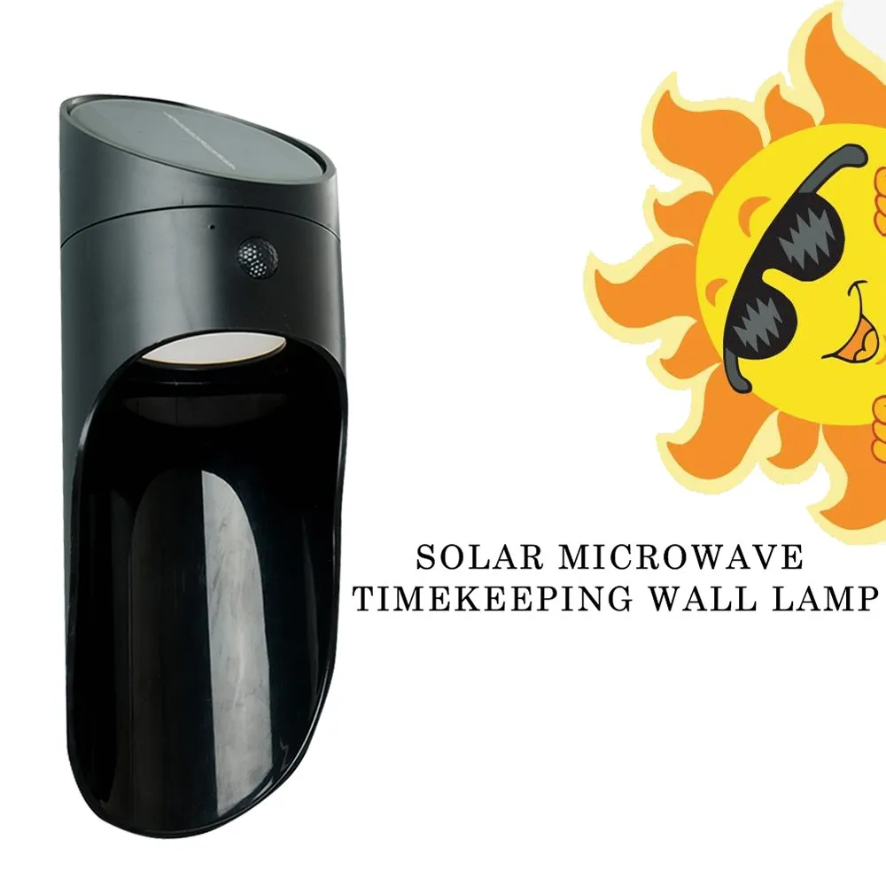 

Solar Power Microwave Radar Sensor Timekeeping LED Light Wall Lamp Drop shipping