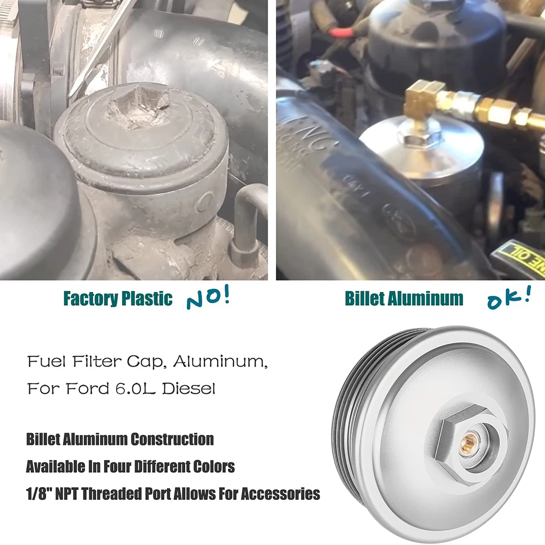 أداة غطاء مرشح الوقود 3C3Z-9G270-AA لطراز فورد 6.0L powerالسكتة الدماغية الدولي