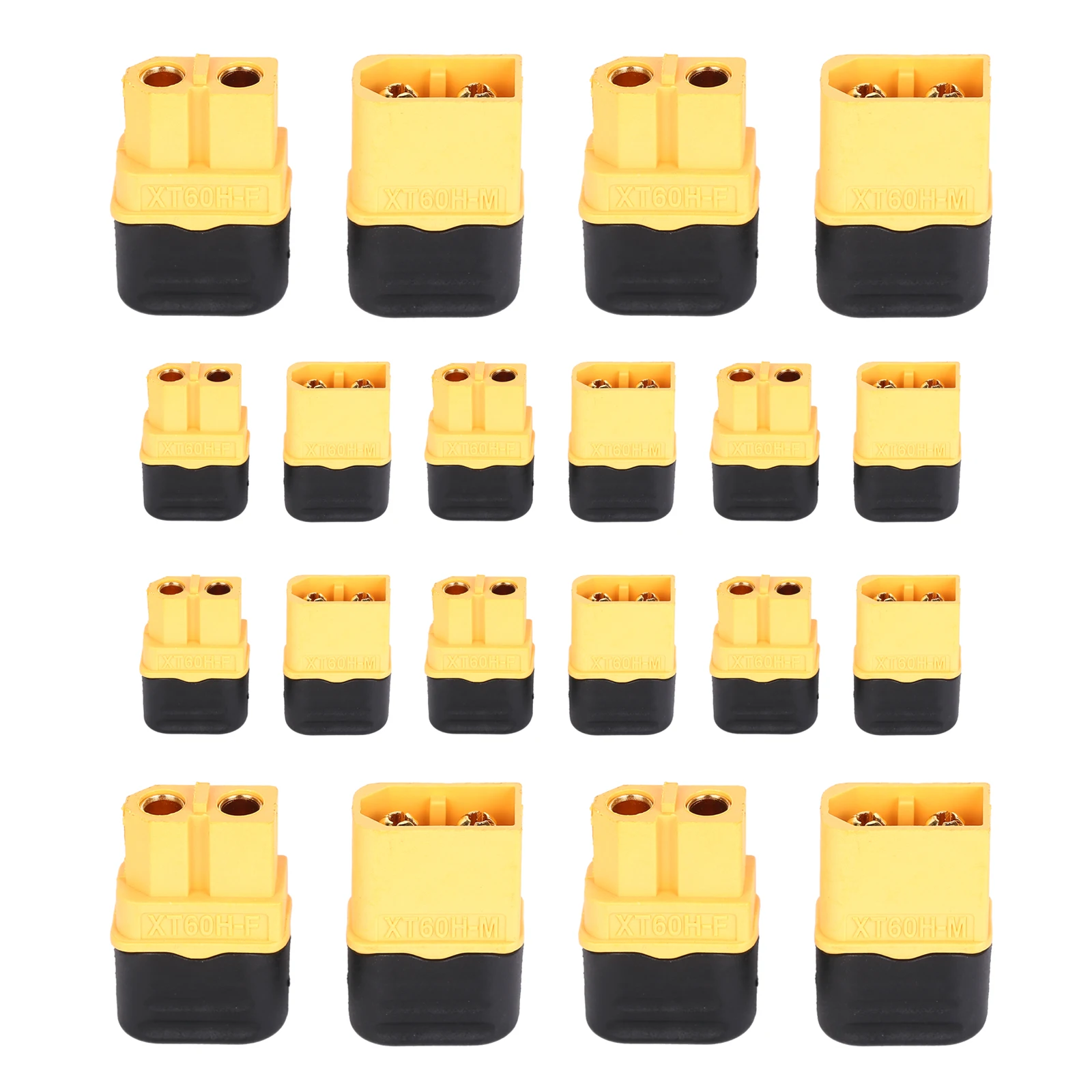

10 Pairs/Lot XT60 (10 Female And 10 Male) Gold Bullet with Covers Terminals Connectors For RC Battery Motor Accessories