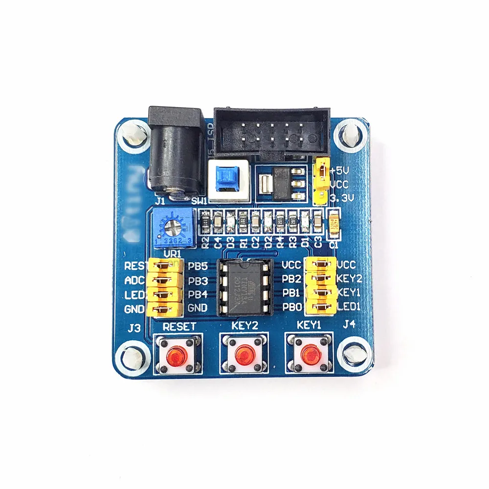 New Attiny13 AVR Developments Board Module Learning Experiment Board Develop Test Boards with USB Power Cable for Attiny 13 AVR