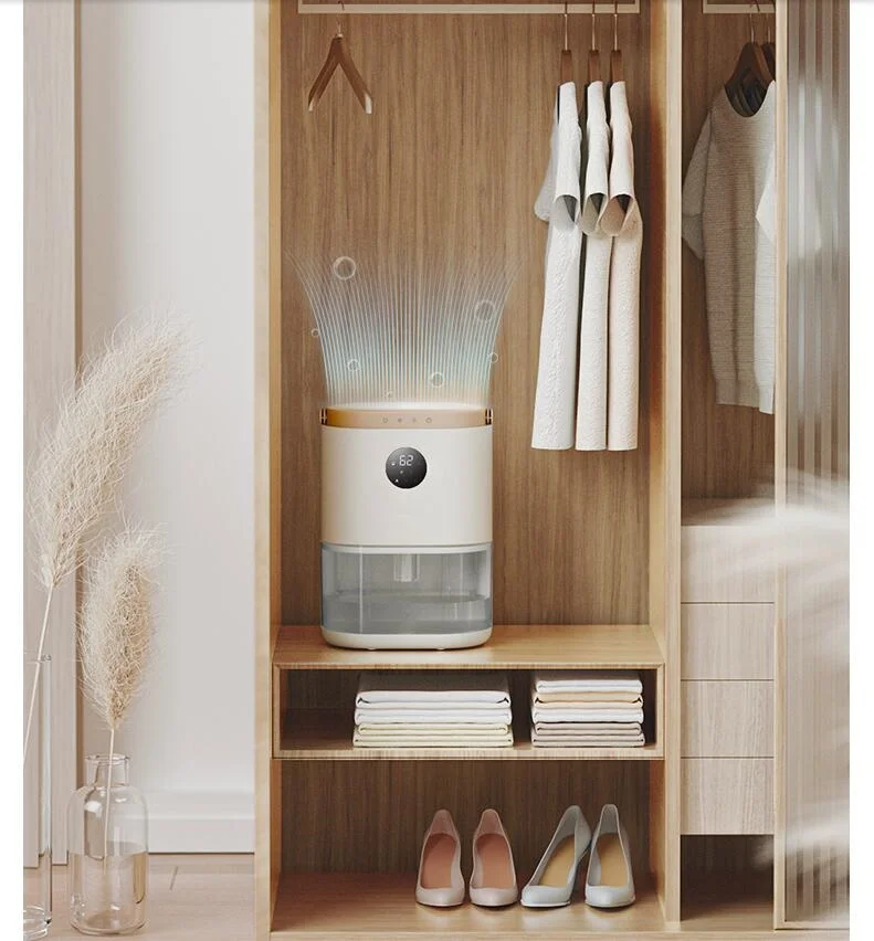 Mini deshumidificador eléctrico para el hogar, deshumidificador portátil de 220V y 2L, secador de aire para baño y sala de estar