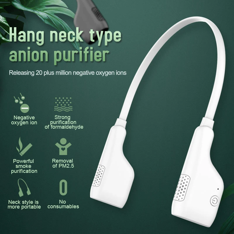 

Portable Hangneck Anion Air Purifier Personal Wearable Mini Ionizer Negative Ions Generator Air Freshener Oxygen Concentrator