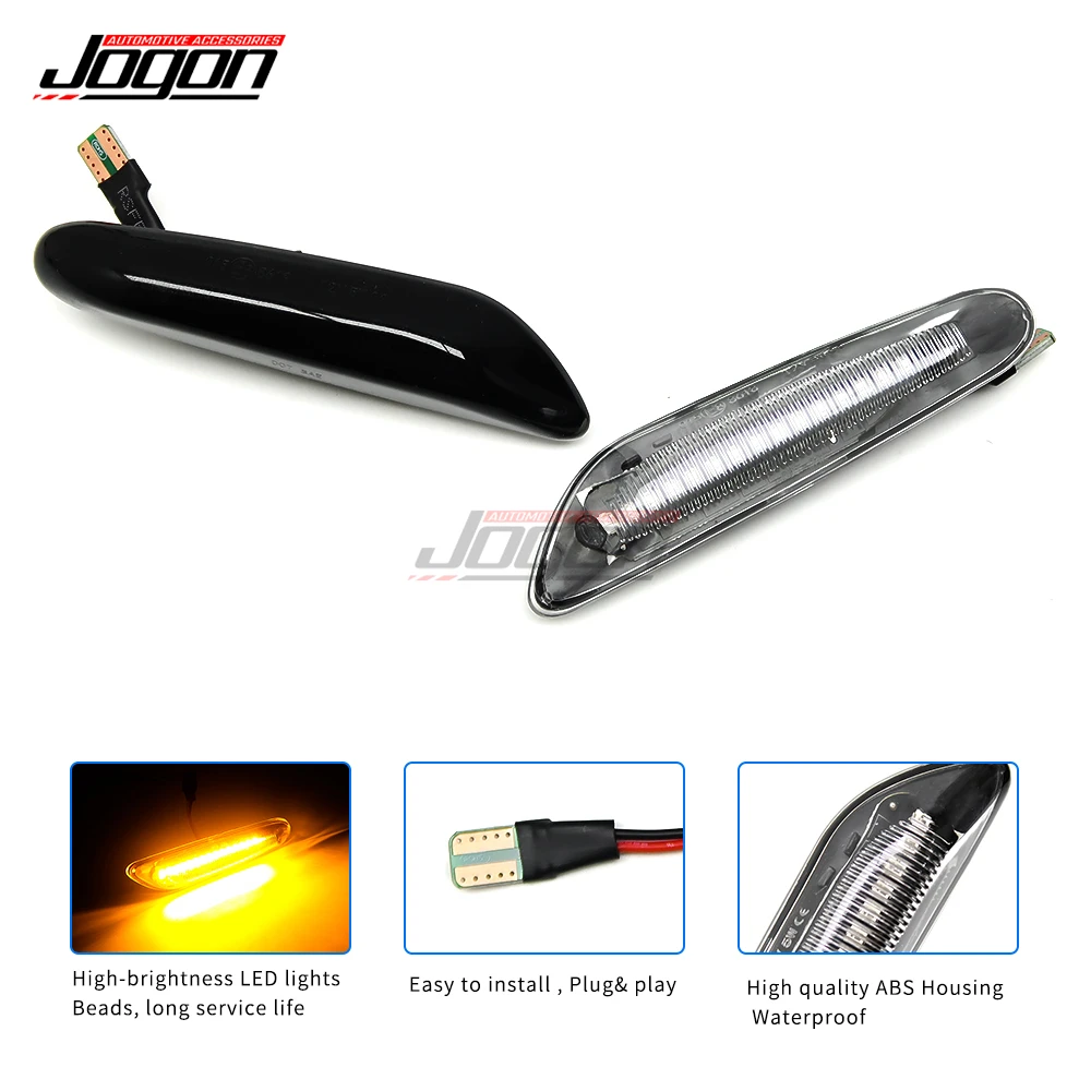 For BMW E81 E82 E87 E88 E90 E91 E92 E93 E60 E61 X1 E84 X3 E83 Side Fender Warning Indicator LED Dynamic Turn Signal Light Marker