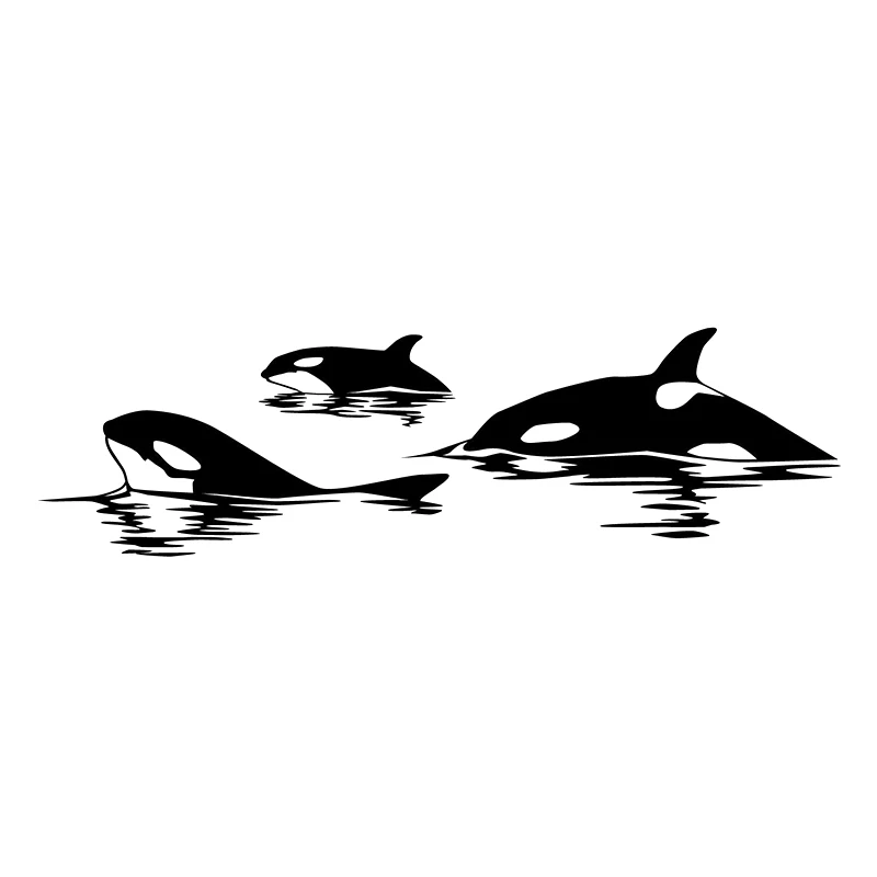 18*4.7cm Ocean Killer Whale VINYL DECAL Car Stickers Fashion Personality car stickers to cover scratches New Style Hot