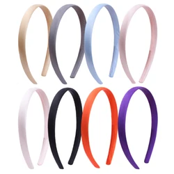 1.5CM Solid Color Plain Haribands Satin Headband Women Hair Accessories Girls Simple Headbands Head Hoop Tiaras 1PCS