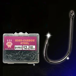 100pcs Fish/Treble/Catfish/Circle Hooks For Soft Lure Sea High Carbon Steel Stainless Fishhooks Barbed Carp Fishing Hook/Tackle