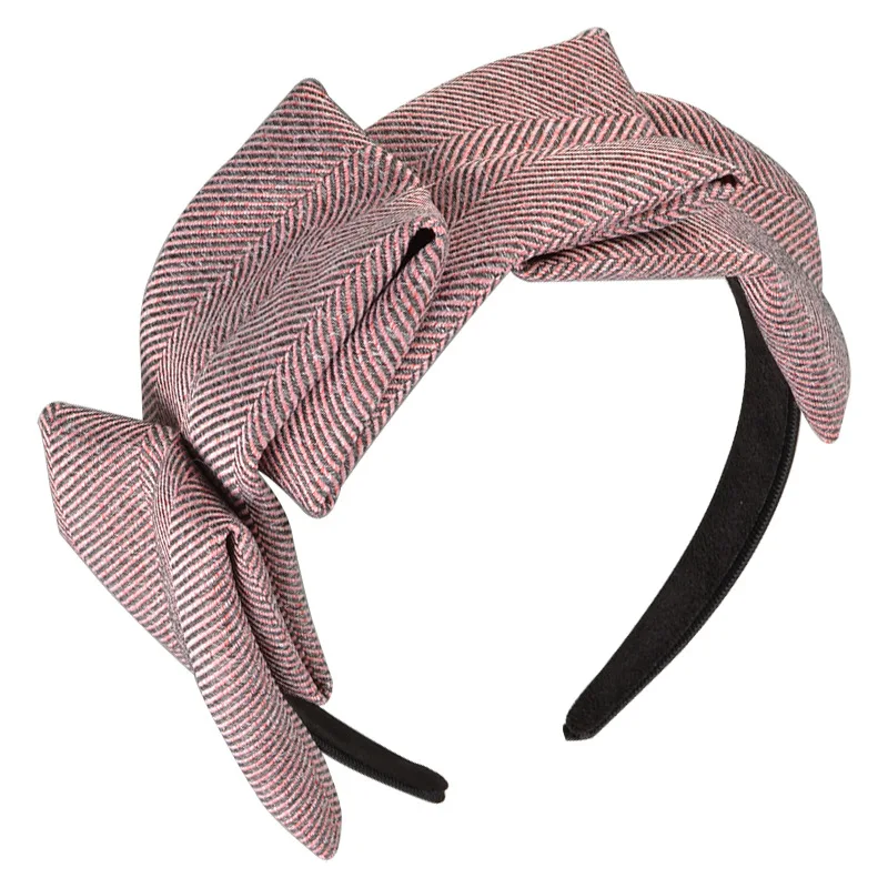 Lystrfac Fashion Autumn Winter Fabric Plaid Headband for Women Girls Non-slip Hairband Female Hair Hoop Hair Accessories