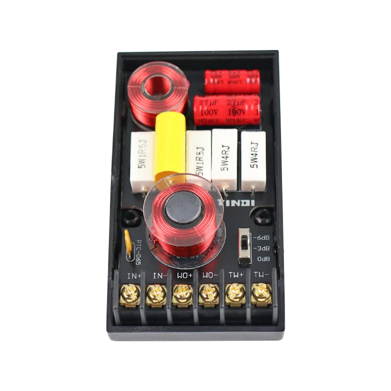 GHXAMP 200W 2 Way Car Audio Crossover Board Treble Bass Frequency Divider High-end 5-6.5inch speaker 4ohm 3000Hz 2pcs