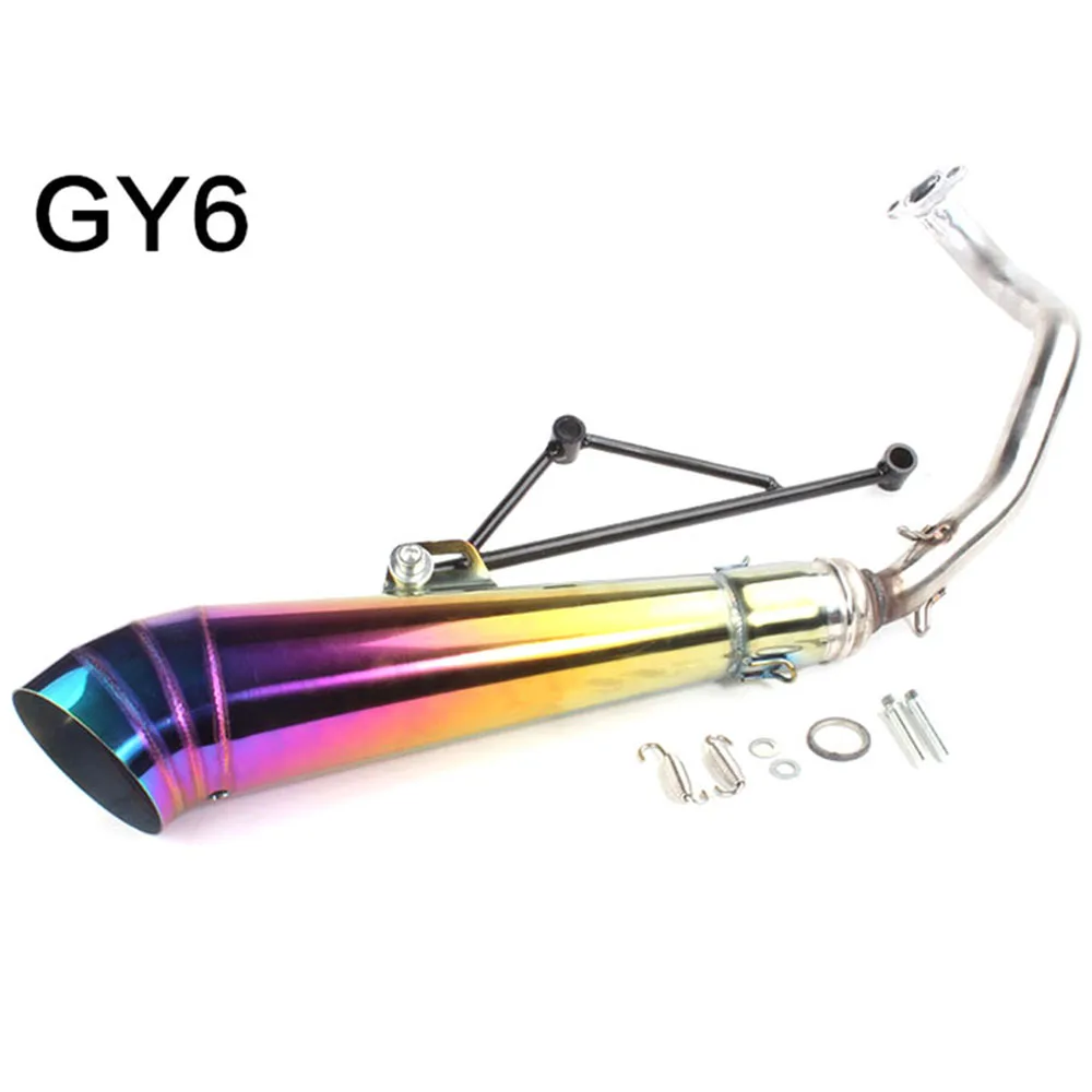 GY6 125 150 cc Full System Motorcycle Scooter Yoshimura Slip On Muffler Exhaust Pipe Fit 157qmj 152qmi 4 Stroke Engine