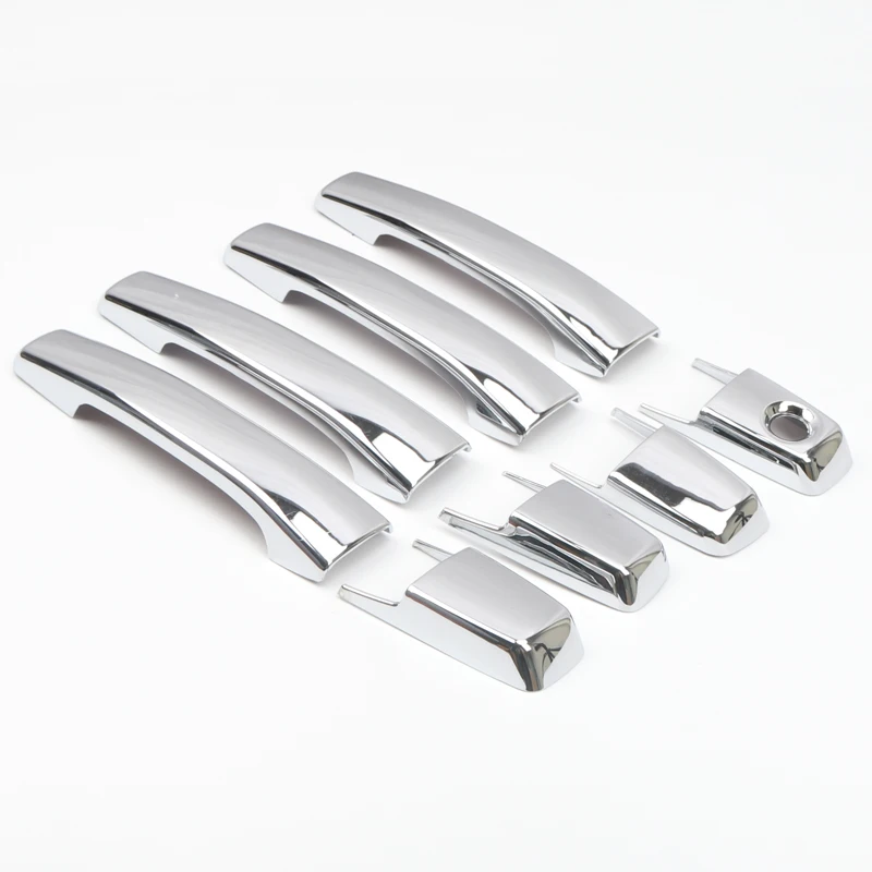 For Mitsubishi Pajero V80 V93 V95 V97 V98 2007-2021 Chrome Exterior Door Handles & Handles Bowls Frame Cover Trim Car Styling