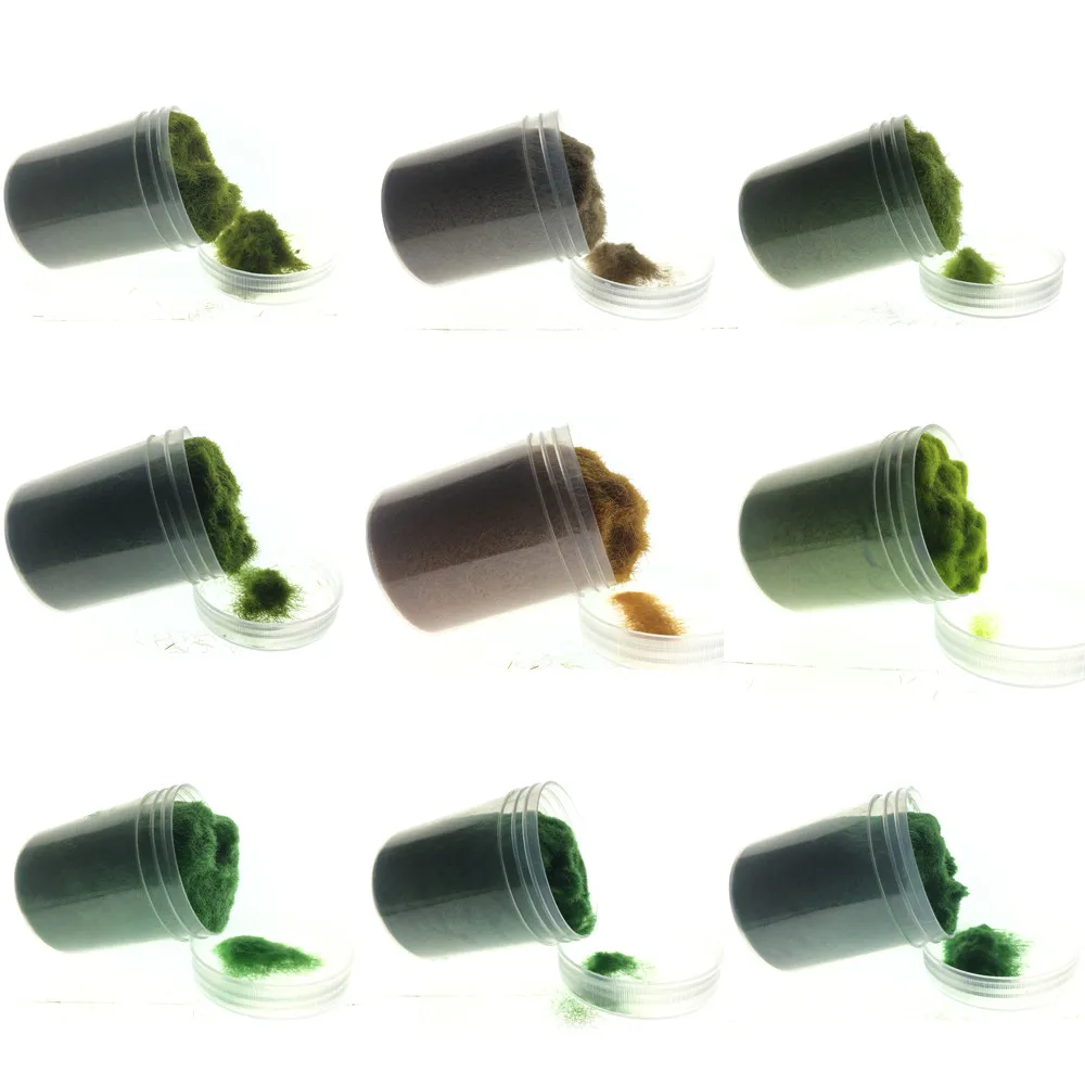 3-5mm Statische Gras Pulver Rasen Beflockung Nylon Spielzeug Modell Szene Machen Monochrome Diorama Sand Tabelle Simulation Anlage – Detail 4
