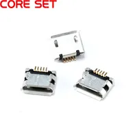 20 unids/lote 5 Pin SMT enchufe Conector Micro USB tipo B hembra colocación SMD DIP enchufe conector