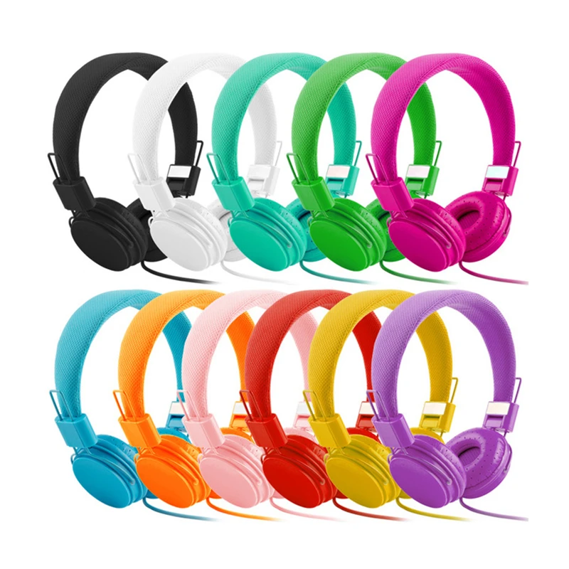 

Wired Headphones High Quality Stereo Bass Headphone with Microphone Music Headset Earphones Colourful Headset for Adult Children