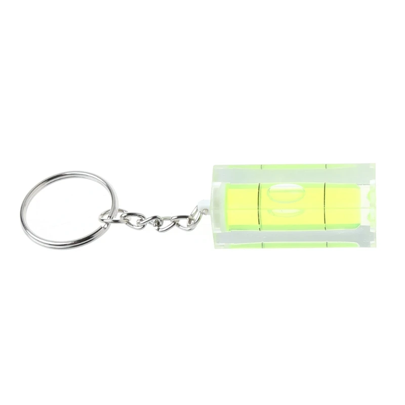 Mini Square Spirit Level Key Ring Key Chain Tool Gadget Fr Photo Wall Hanging TV