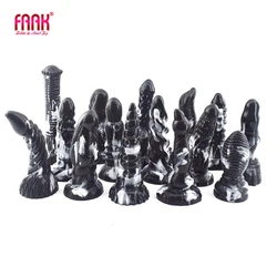 FAAK 2021 new animal dildo Ancient Mythical Beast erotic design silicone white and black large anal sex toys female masturbator