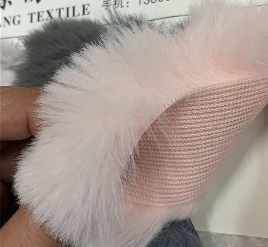 Top Quality 3cm Long Soft Fur Fabric 85cm*165cm Width Faux Rabbit Fur Fabric For Coat Clothes Fur Collar