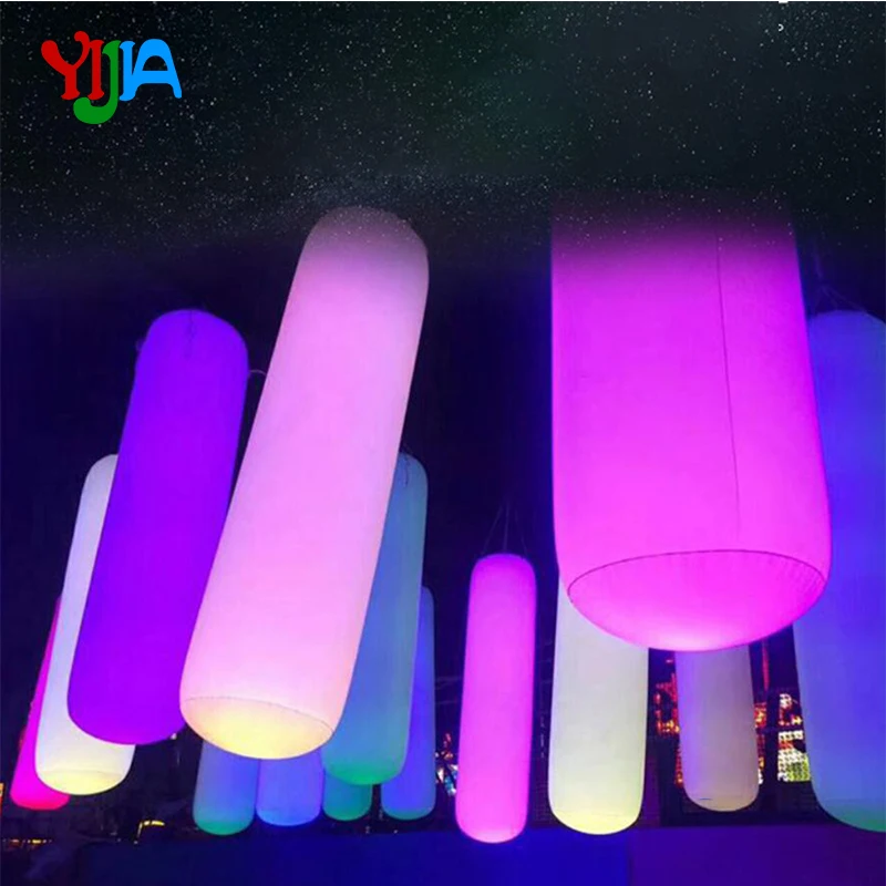 

1.5m Long Inflatable Lighting Pillar Column PVC Tapping Touch Tube Pat to Change Color Interactive LED Toy Advertising Party