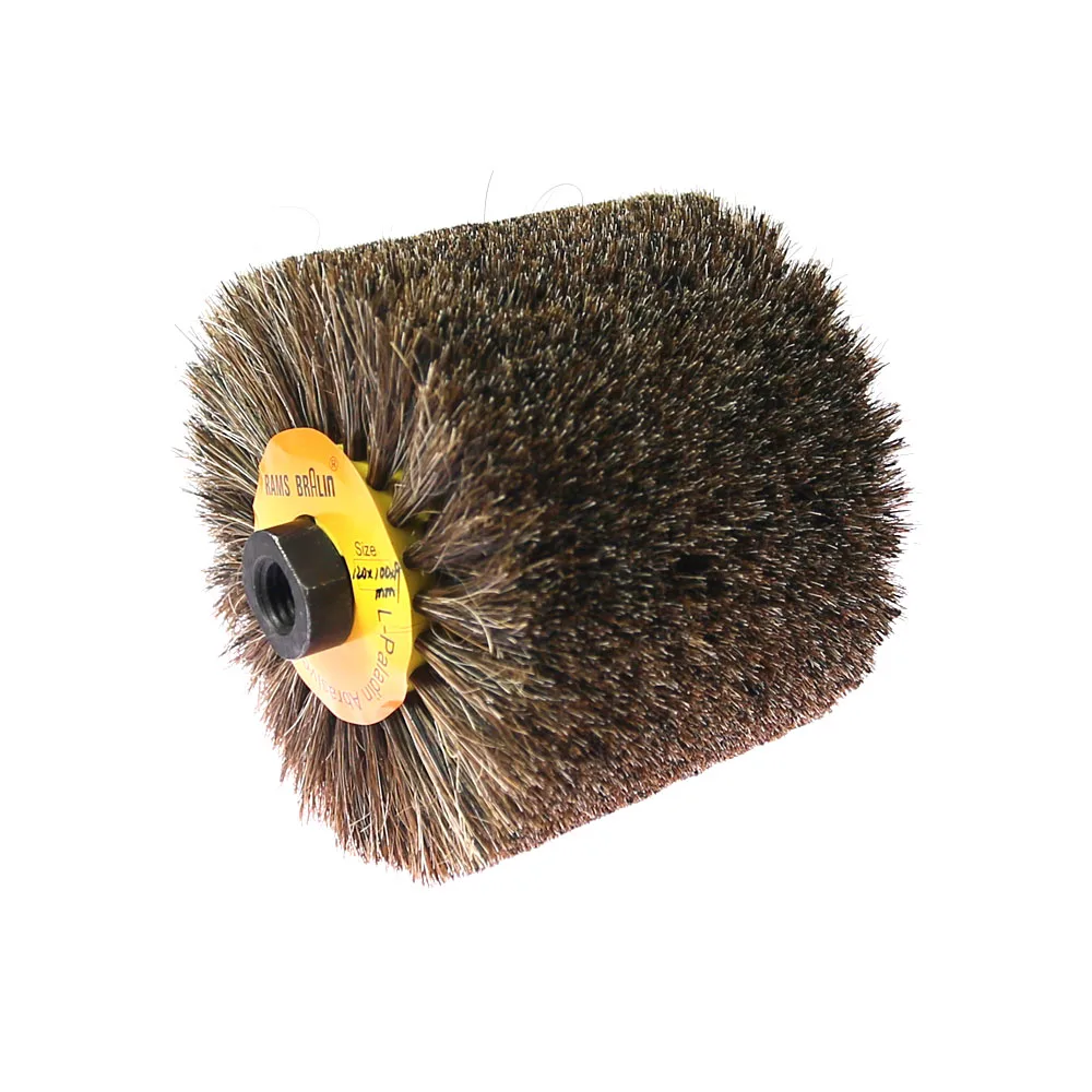 1 pcs 120*100*19mm Sisal Bristle Polishing Waxing Wheel Brush for Annatto Rosewood Furniture Surface Mirror Finish