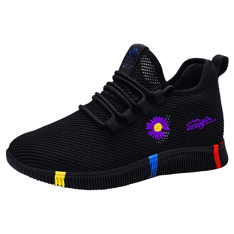 2021 Sneaker Super Light Tennis Shoes Fly Weave Dense Mesh Breathable Women Shoes Breathable Non-slip Sneaker Training Shoes