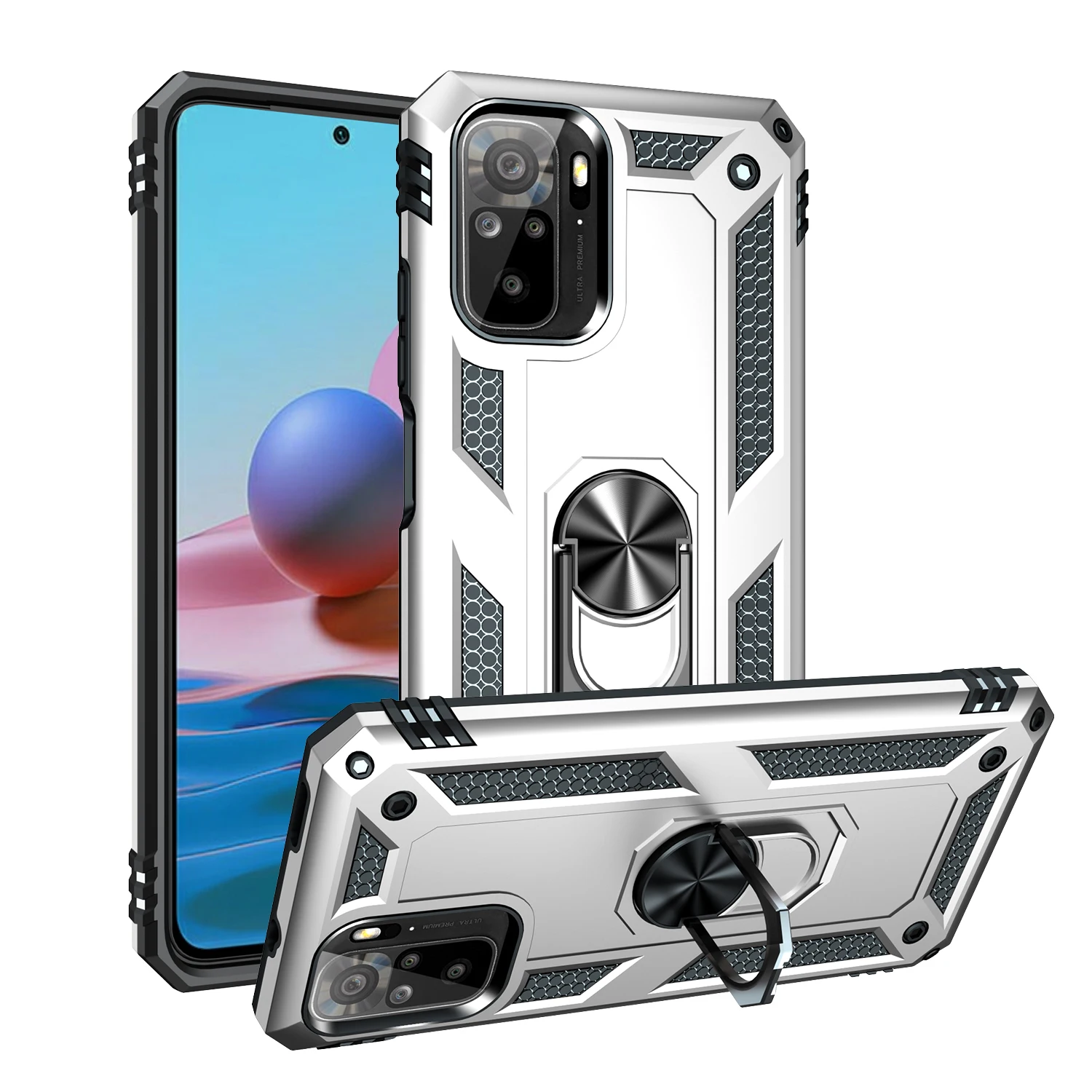 Case for Redmi Note 10S Armor Rugged Military Shockproof Magnet Car Holder Ring Cover for Xiaomi Redmi Note 10S 10 S