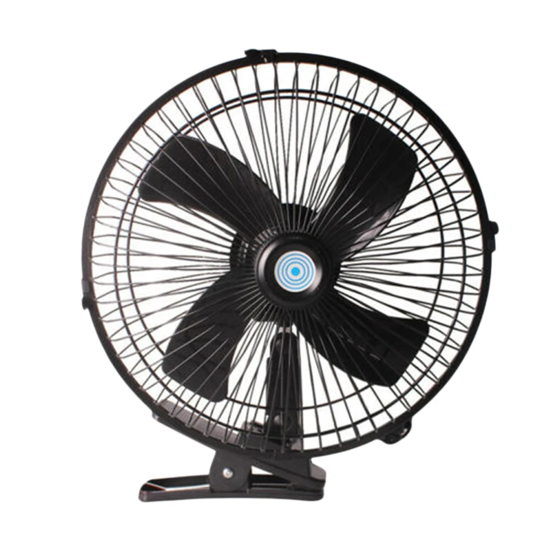 10 Inch 12V Car Electric Fan Adjustable Speed Oscillating Cooling Fans with Clip for Home Travel Car Truck