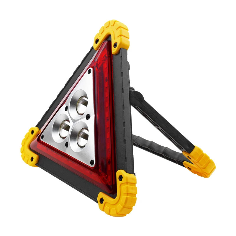 Portable Flashing Light on Hand Triangle Warning Sign Triangle Car LED Work Light Road Safety Emergency Breakdown Alarm Lamp