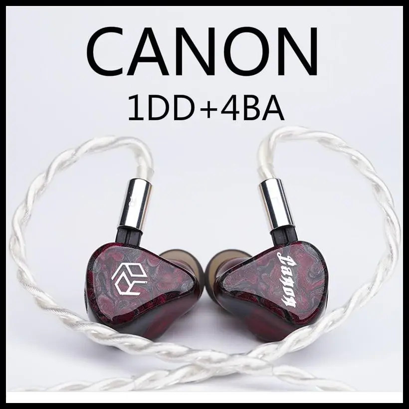 

Yanyin Canon 1DD+4BA Hybrid 3 Switch Custom Hifi High-End Monitor Studio 2Pin 0.78mm Audiophile Musician Earphones Headphones