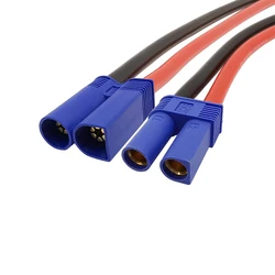 10AWG przewód silikonowy EC5 męskie złącze żeńskie kabel z wtyczką Pigtail do baterii RC zabawki FPV samochodów łódź 10cm 15cm 30cm 50cm