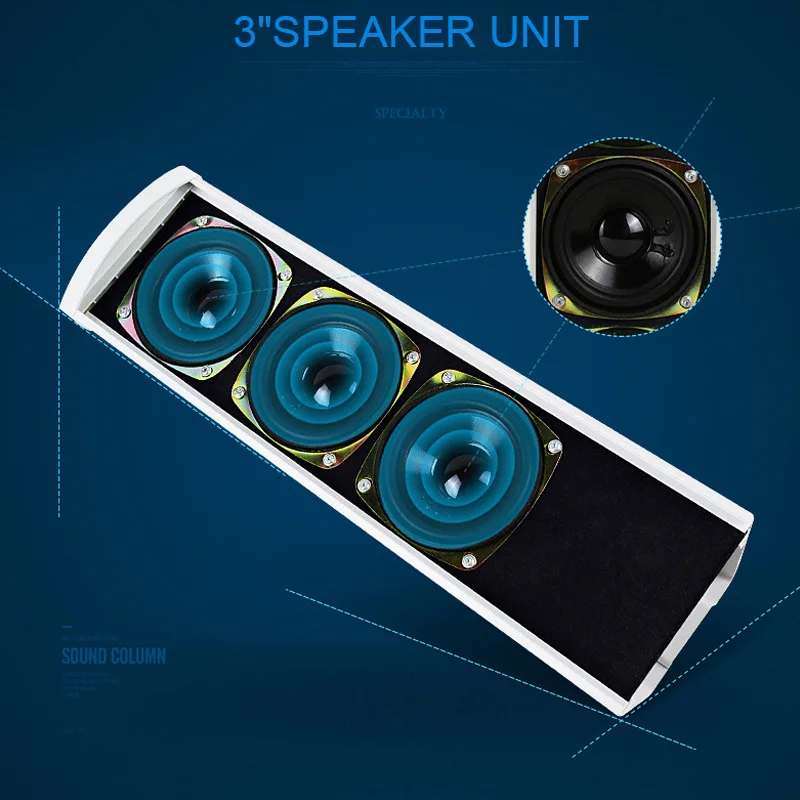 20W Mini Rectangular Outdoor Wall-mounted Waterproof Speaker Public Broadcast Speaker for Park School Shopping Mall Railway