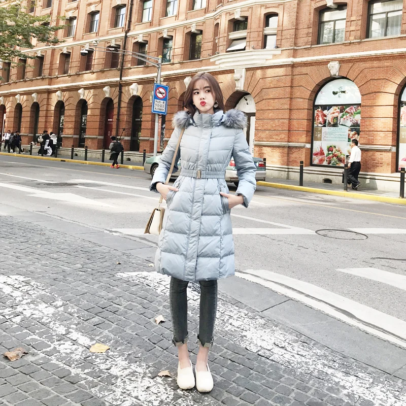 with Coats Womens Down Real Fur Down Parka Winter Jacket Women Clothes 2021 Warm Outwear Jakcets Korean Long Coat LWL1285