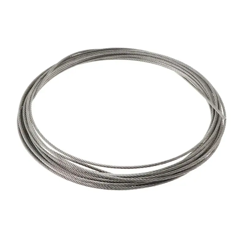 Marine Grade High Tensile 316 Stainless Steel Wire Rope Cable 7X19 Structure 5MM Diameter 100 Meters