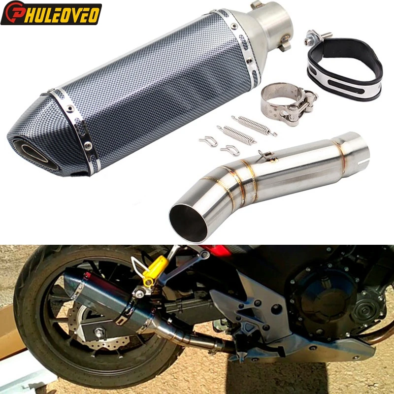 For Honda CB500X CB400X 2013-2016 CB400F CB500F CBR500R CBR400R 2013-2015 Motorcycle Exhaust Muffler Escape with Mid Link Pipe