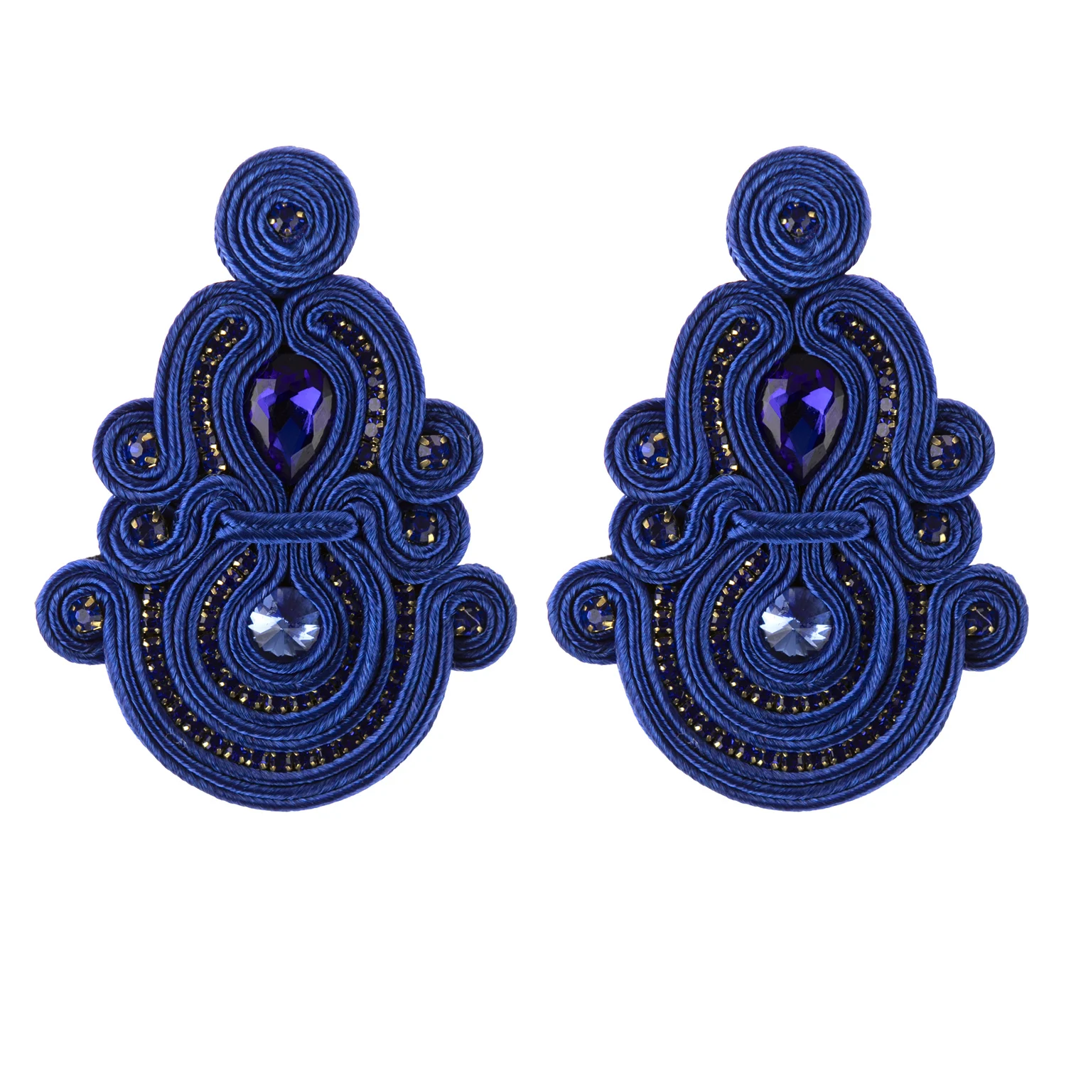 KpacoTa étnico boho longo grandes brincos exagero moda jóias colorido soutache artesanal pingente brinco para presente feminino