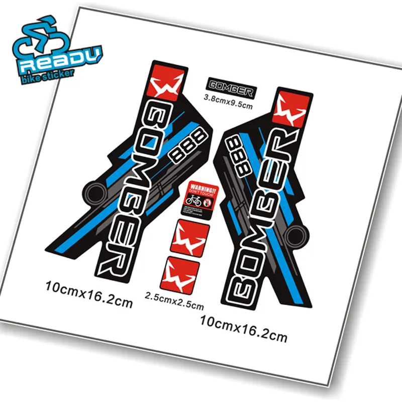 READU 888 front fork stickers bicycle decals  MTB  front fork decals bike stickers