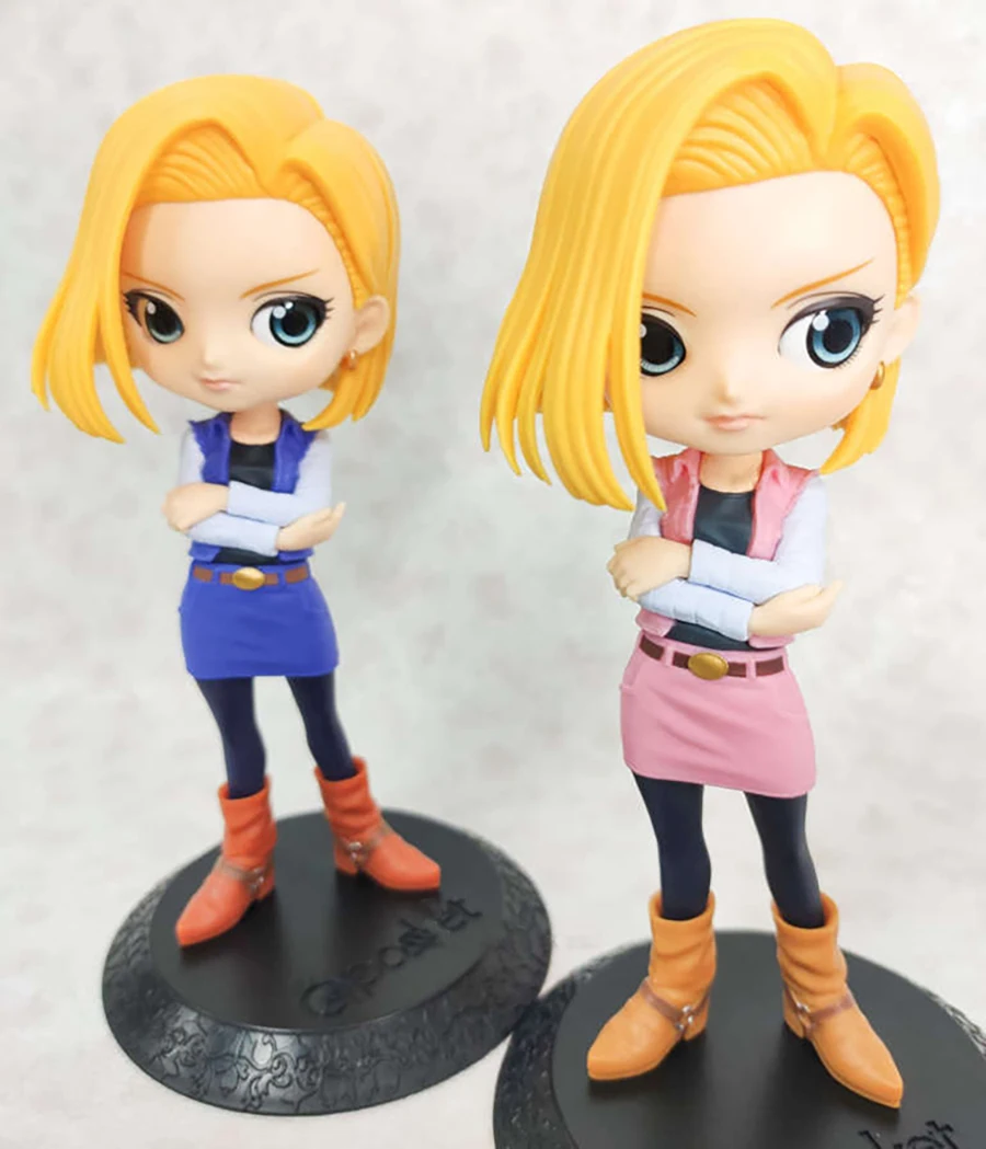 Ban Đầu Banpresto Dragon Ball Z Q Posket Android 18 Lazuli Nhân Vật Hành Động Tập Thể Mô Hình Đồ Chơi Búp Bê Figurals Brinquedos