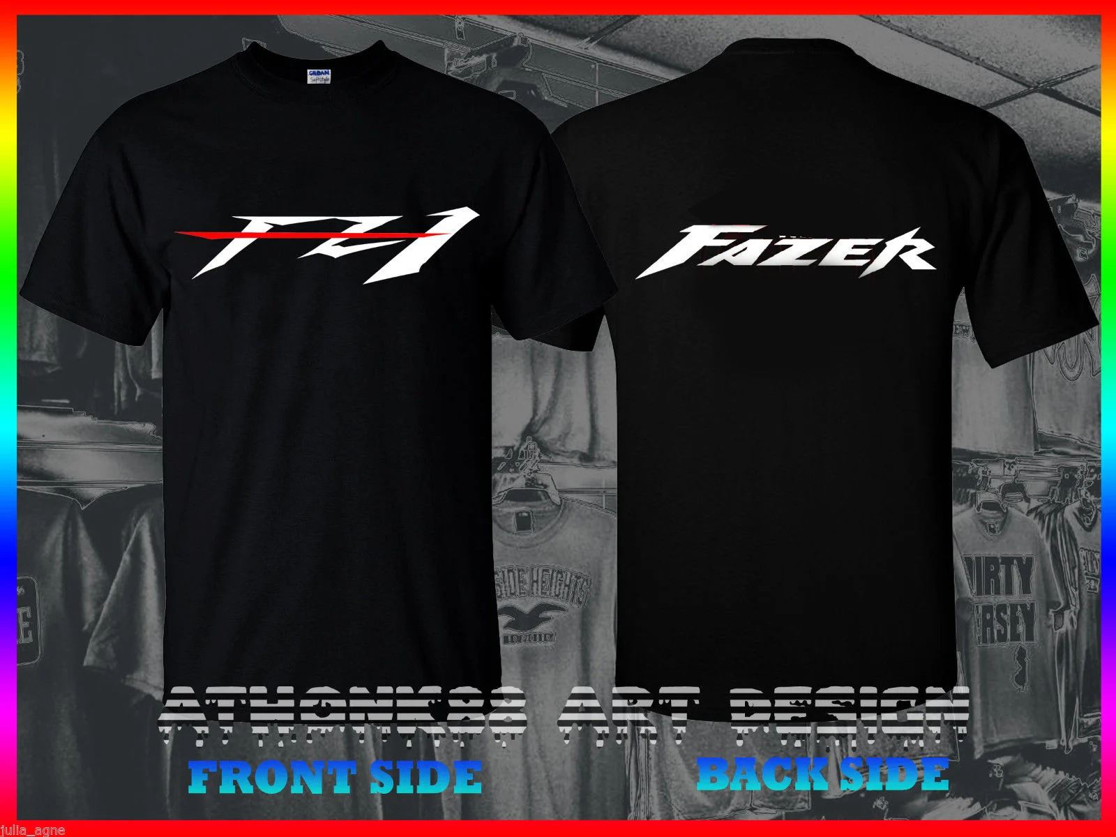 2019 Hot Sale NEW Fazer FZ1 MOTORCYCLE Fans T-SHIRT Summer Style FAZER BIKER O neck 100% Ctton Tee Shirt