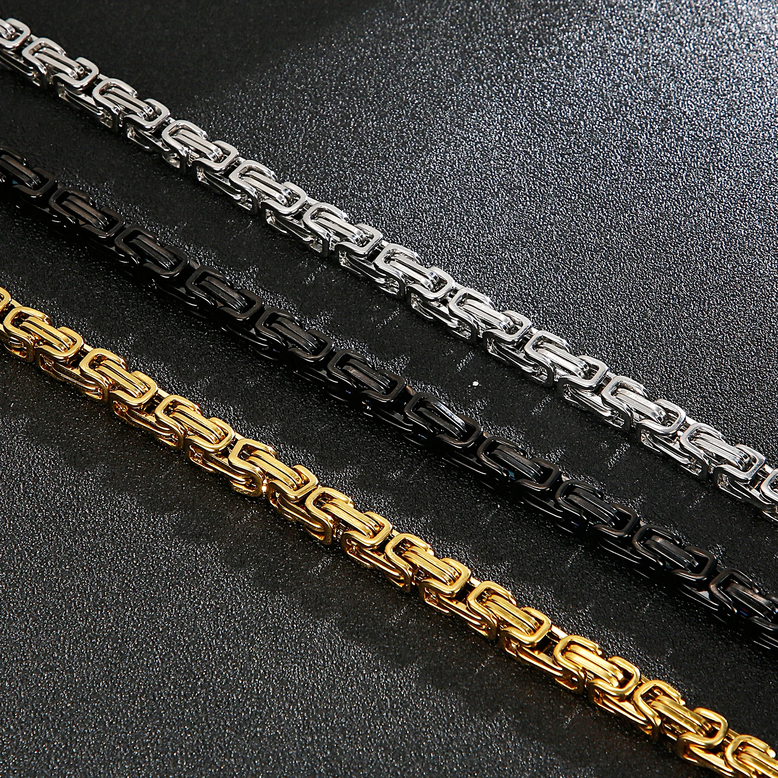 Kalen Men's Necklace Stainless Steel Charm Chain Gothic Chain Bone Decoration Jewelry Accessory