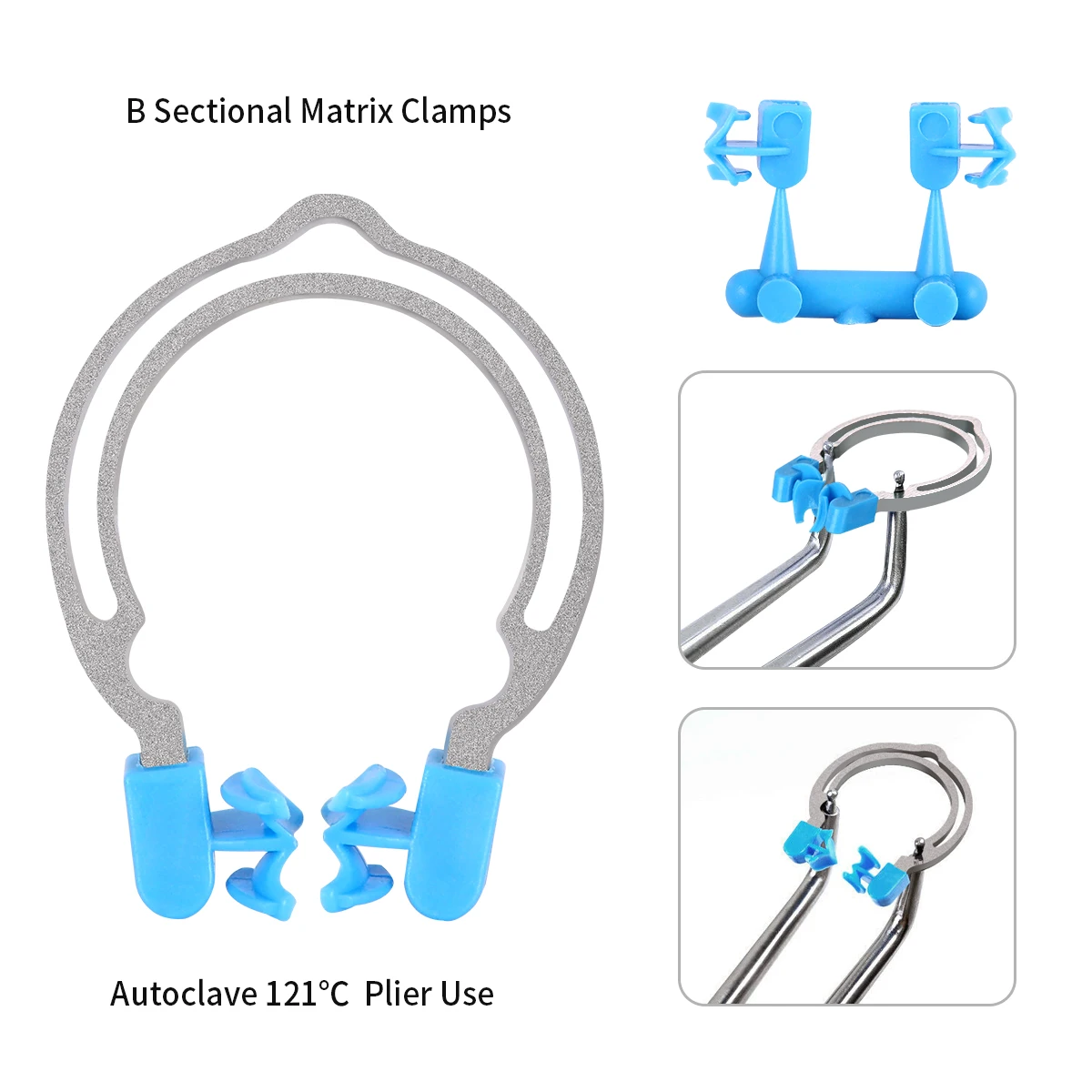 Dental Sectional Contoured Matrix Clip Hand Use Matrices Clamps Wedges Metal Ring Spring Clip Dentistry Tools Lab Instrument