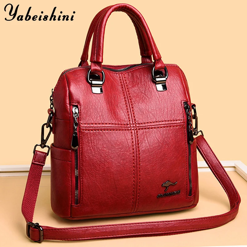 Fashion Women\'s Multi Functional Design Shoulder Bag New High Quality Leather Handbags Luxurious Niche Girl Brand Messenger Bags