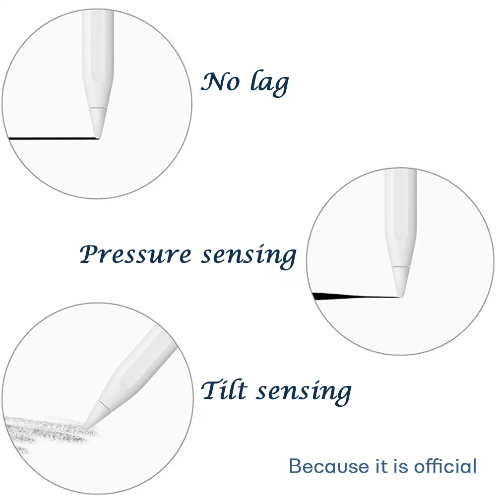 Peilinc-puntas de lápiz para Apple Pencil 1st/2ª generación, 2B, punta de lápiz suave de doble capa para iPad, punta de lápiz blanca y negra