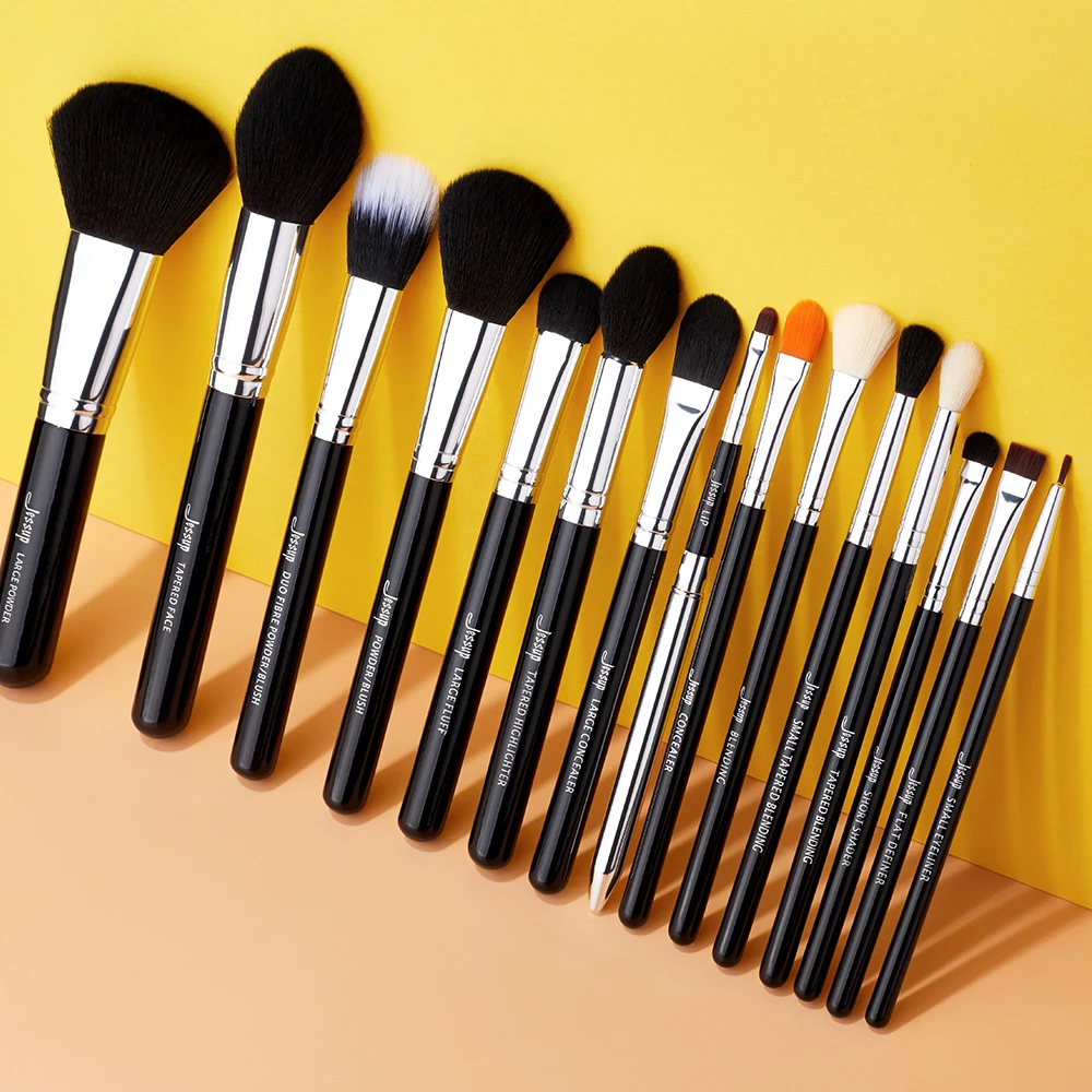 Jessup Makeup Brushes Set 15pcs Synthetic Hair pincel maquiagem Foundation Powder Eyeshadow Eyeliner Blending Cosmetic Tool T092