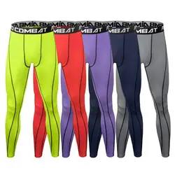 Compressão dos homens leggings apertados correndo esportes masculinos calças de yoga bottoms jogging rápida secagem fitness treino treinamento v4l8