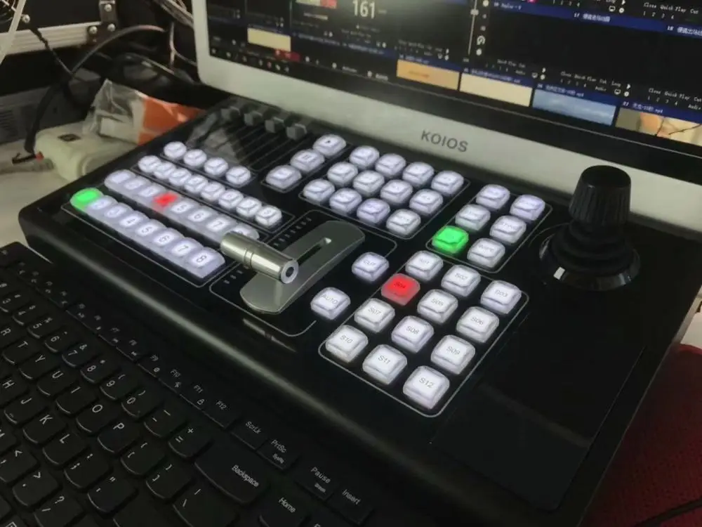 Console do Controlador USB MIDI Vmix, joystick de câmera VISCA Pelco PTZ